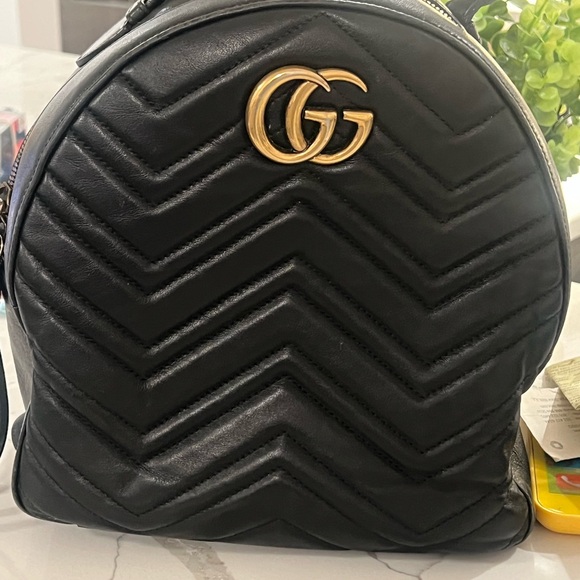 Gucci Black Quilted Leather Backpack - Picture 1 of 1